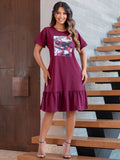 Vestido Midi Algodão Aplicação
