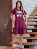 Vestido Midi Algodão Aplicação