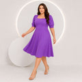 Vestido Midi Algodão Liso