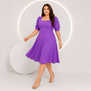 Vestido Midi Algodão Liso