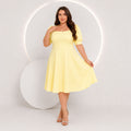 Vestido Midi Algodão Liso
