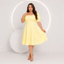 Vestido Midi Algodão Liso