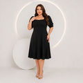 Vestido Midi Algodão Liso