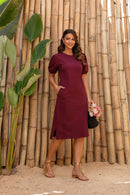 Vestido Midi Algodão com Bolso