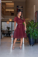 Vestido Midi Tule Leia